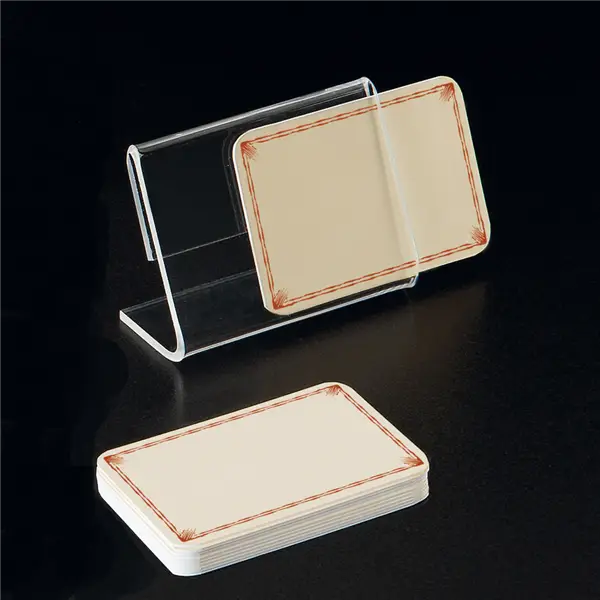 10 U. CHEVALETS POUR ÉTIQUETTES10x7,5×3 CM TRANSPARENT PVC (1 UNITÉ) – Garcia de Pou Soldes