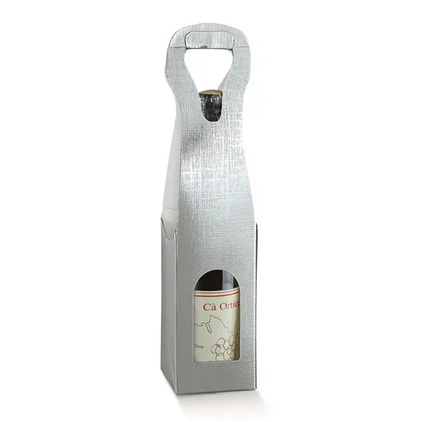 100 U. BOÎTES 1 BOUTEILLE9x9x41 CM ARGENTE CARTON (1 UNITÉ) – Garcia de Pou Top Vente