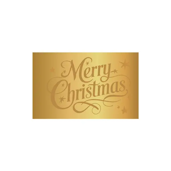 10 FEUILLES (21 U.) ÉTIQUETTES « MERRY CHRISTMAS » DORE VINYL (1 UNITÉ) Commande En Gros