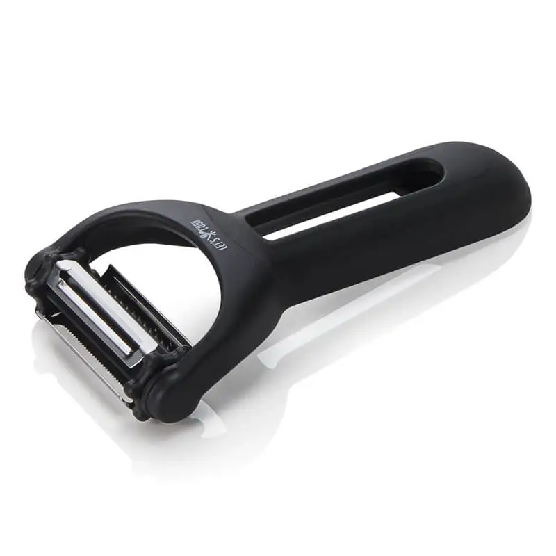 Certifié Éplucheur pendulaire / éplucheur économique, plastique ABS, acier inoxydable – noir