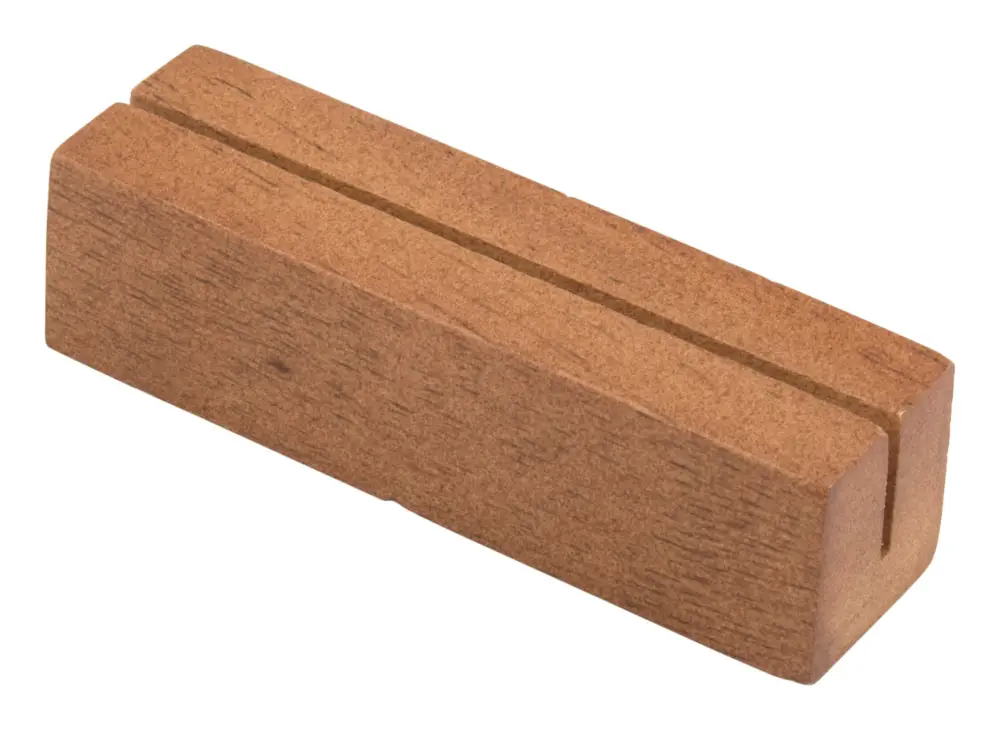 Top Vente Porte-cartes allongé, bois, brun – 9×2,5×2,5cm
