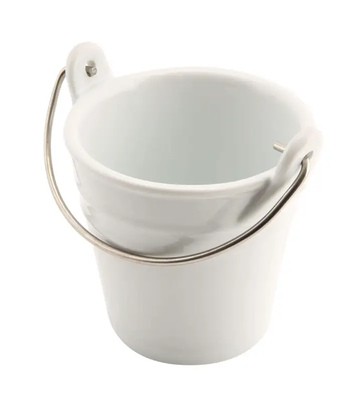 Certifié Seau à friandises céramique blanc – 250ml