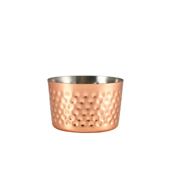 Achat Immédiat Mini-coupes de service, acier inoxydable martelé, couleur cuivre – 8 x 5 cm (12 pièces)