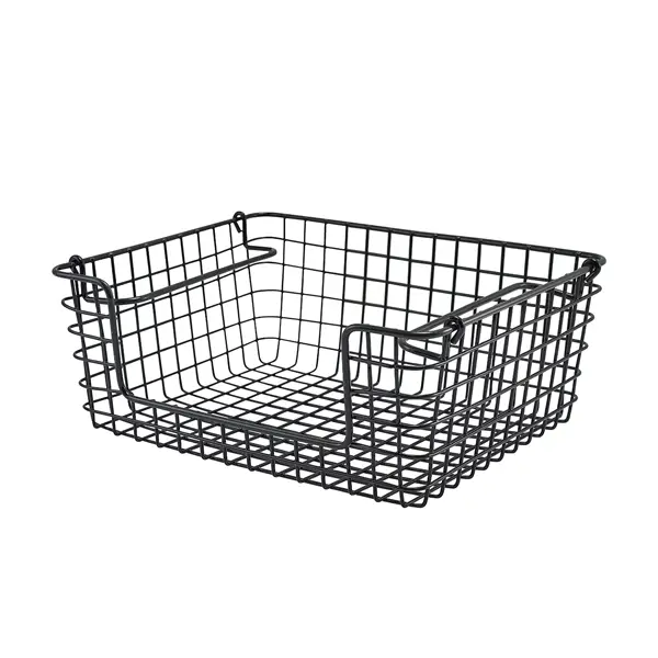 Prix Promo Panier de présentation GN 1/2, fil métallique noir – côté ouvert