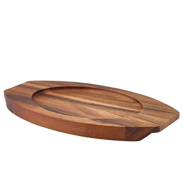 Sous-plats pour plat à gratin ovale, bois d&rsquo;acacia (6 pièces) Prix Promo