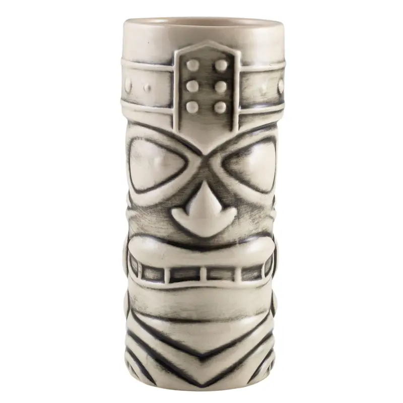Authentique Tiki gobelet Face, blanc – 400ml