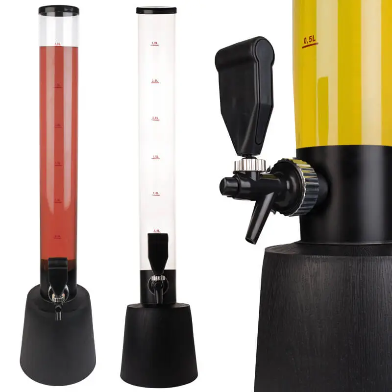 Acheter Direct Colonne à boissons / tour à bière / colonne à bière avec robinet – 3 litres (2 pièces)