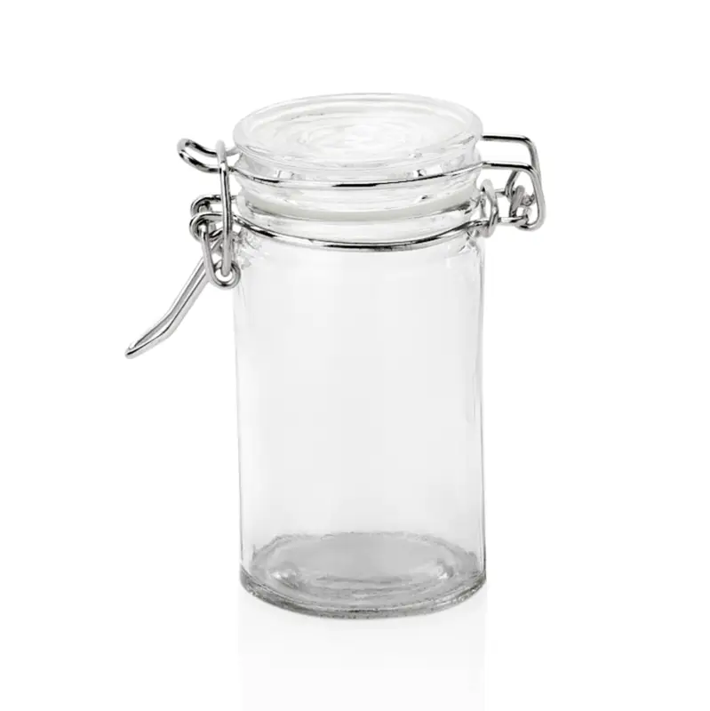 Bocal en verre avec fermeture à clip, verre opale/verre dur – 100 ml Authentique