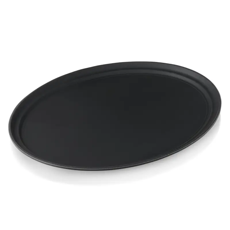 Acheter En Ligne Plateau ovale, antidérapant, polypropylène noir – 63x52x3cm