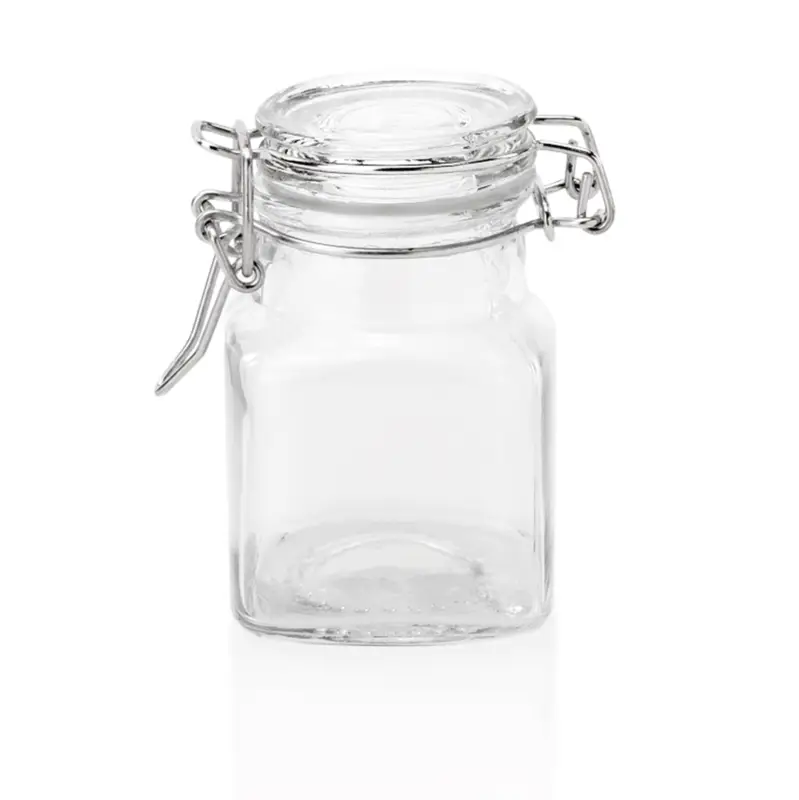 Authentique Bocal en verre avec fermeture à clip, verre opale/verre dur – 100 ml