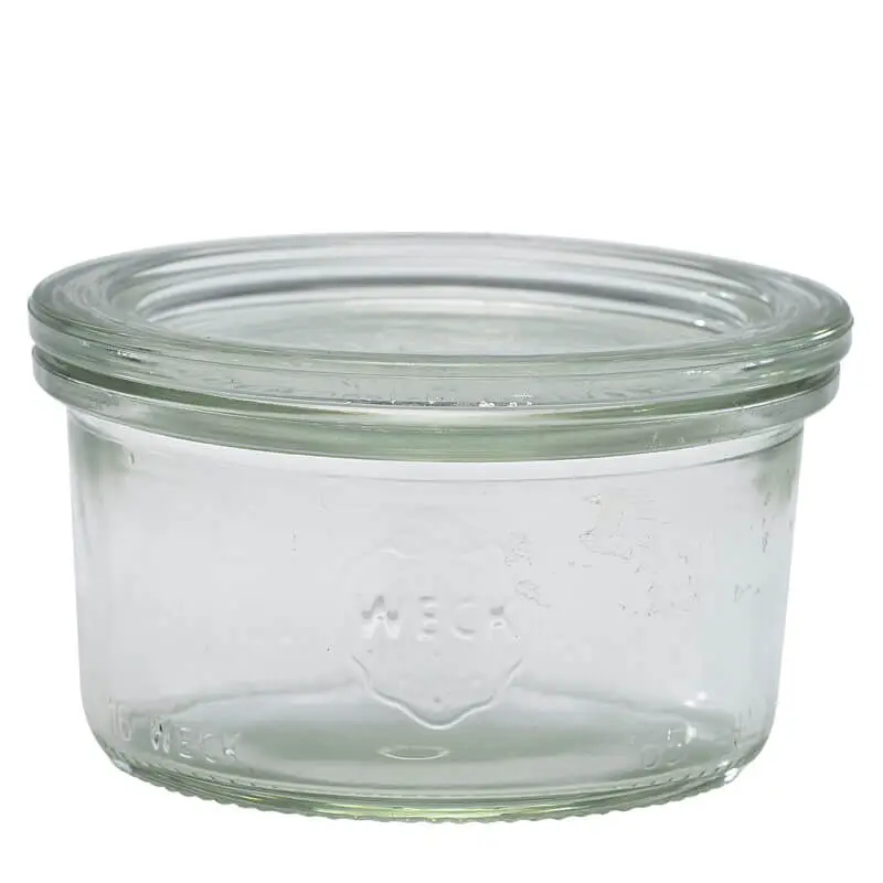 Bocal WECK avec couvercle en verre – 165ml / 8×4,5cm (12 pièces) Haute Qualité