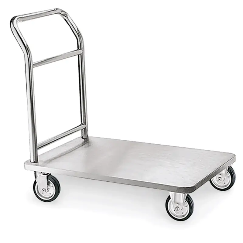 Chariot à plate-forme en acier inoxydable – 90 x 60 x 93 cm Certifié