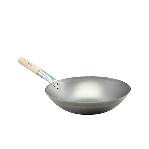 Wok en fer, fond plat – 35,6 cm Dernier Modèle