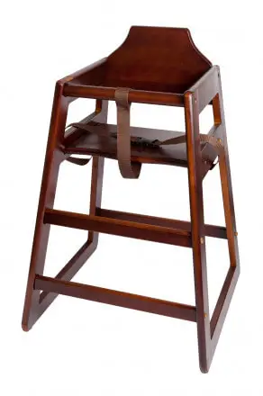 Chaise haute pour enfant – bois foncé Pas Cher