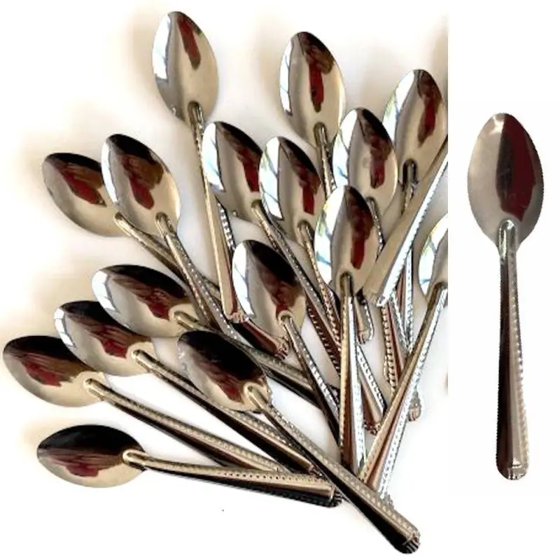 100 Cuillères métal inox pour verrines apéritives 10,5 cm Meilleure Vente