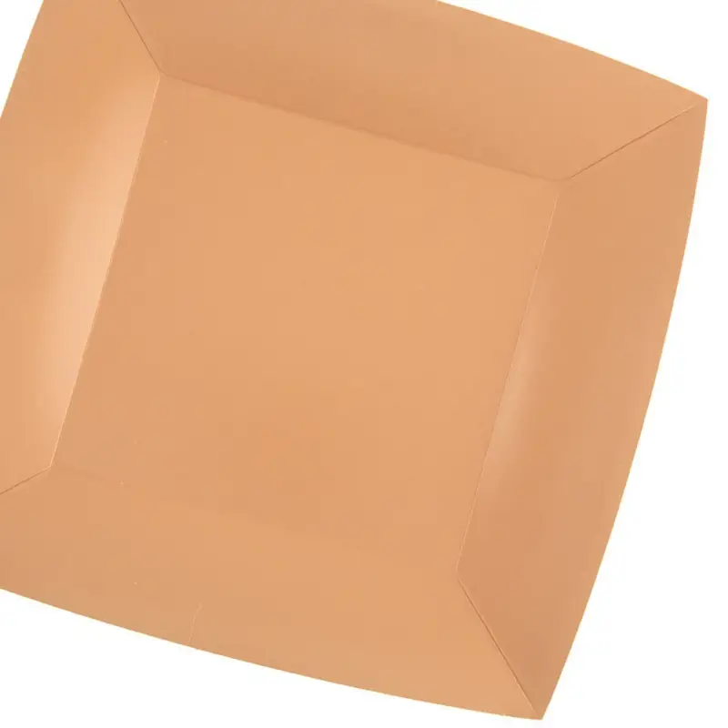 10 Grandes assiettes carrées corail premium 23 cm Table&rsquo;Colors Expédié Aujourd’hui