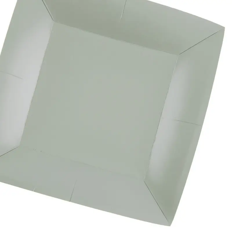 10 Grandes assiettes carrées gris premium 23 cm Table&rsquo;Colors Vente Directe