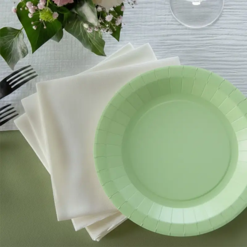 10 Petites assiettes rondes mint premium 17,5 cm Table&rsquo;Colors Solde