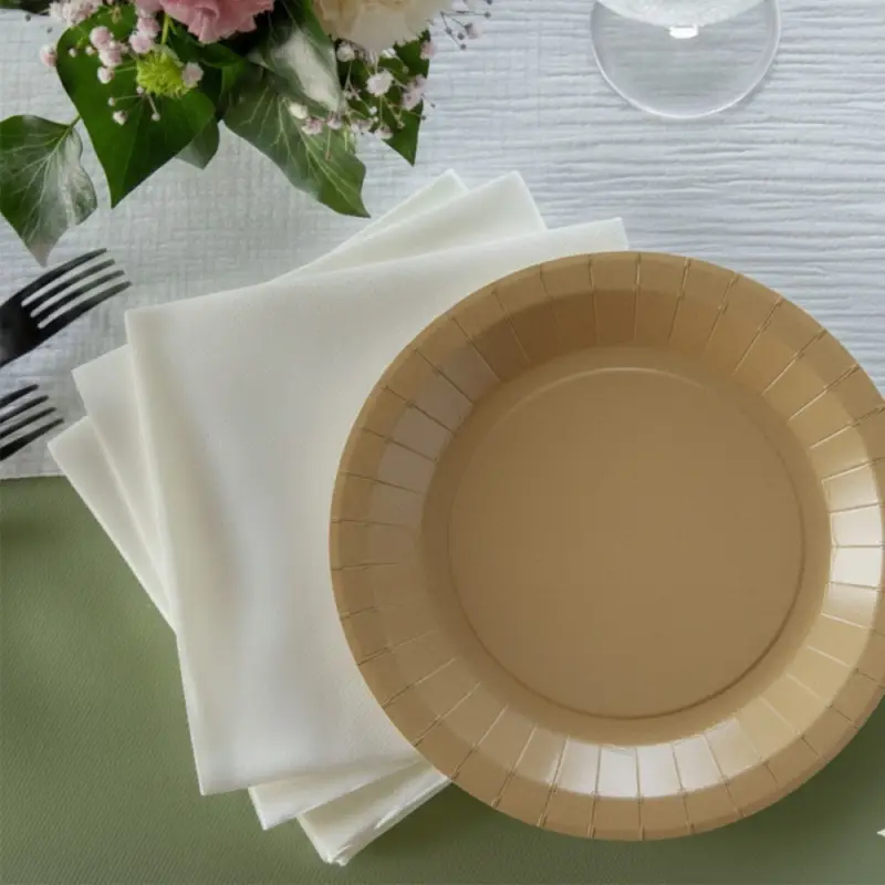 10 Petites assiettes rondes naturel premium 17,5 cm Table&rsquo;Colors Remise
