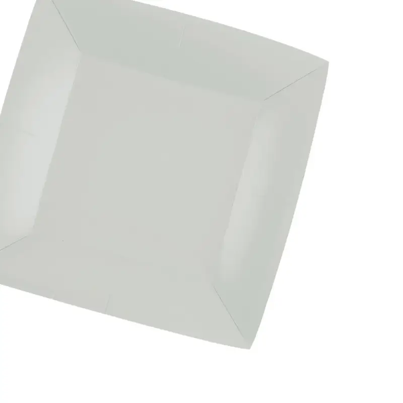 10 Petites assiettes carrées gris perle premium 18 cm Table&rsquo;Colors Prix Cassé