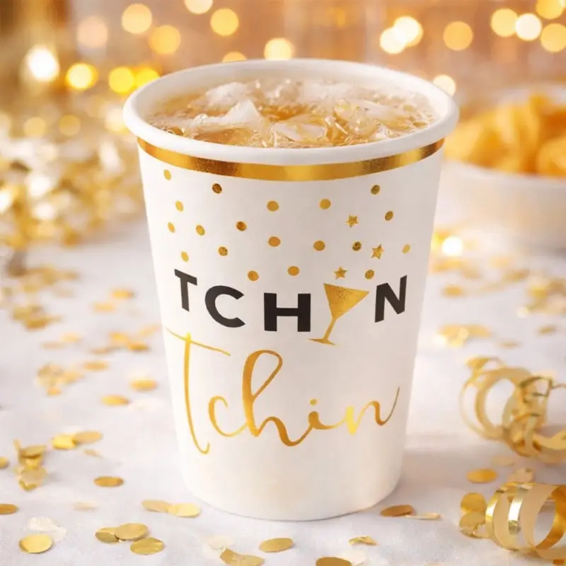 10 Gobelets carton Apero Tchin Tchin 27cl Seulement Aujourd’hui