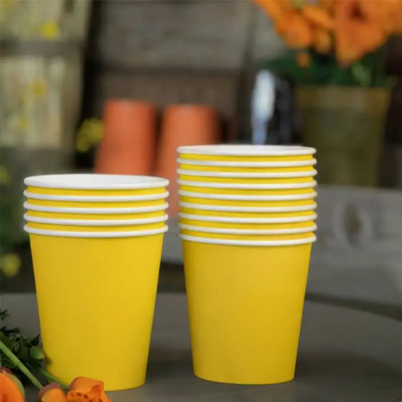 10 Gobelets carton jaune 26 cl Table&rsquo;Colors Petit Prix