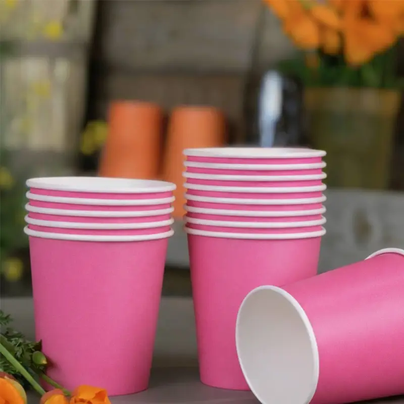 10 Gobelets carton rose bonbon 26 cl Table&rsquo;Colors Nouveauté