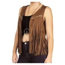 Veste avec Franges Hippie pour Femme Taille 40/42 (L) Offre Exclusive