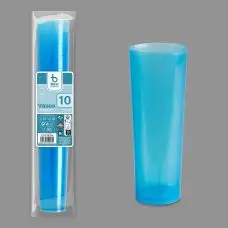 10 verres en plastique cylindrique incassable Turquoise 30cl Vente Directe