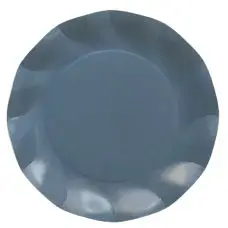 Vente Flash Assiette jetable en carton design Bleu Canard 27cm x 8 pièces
