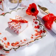 8 Assiettes Carton theme Poppy Love Coquelicot Prix Bas