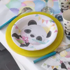 10 Assiettes en carton Panda Commande En Gros