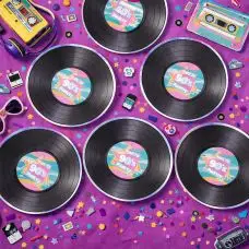 8 Assiettes Vinyles de 22Cm – 90&rsquo;s Offre Du Jour