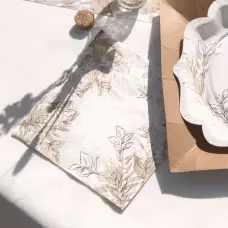 20 Serviettes en papier Mariage feuillage naturel 33 x 33 cm Nouvel Arrivage