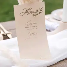 10 Menus de table Mariage Jolis Brins 10×20 cm Satisfait Ou Remboursé