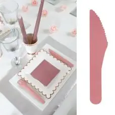 10 Couteaux en papier Couleur Rose Gold Prix Promo