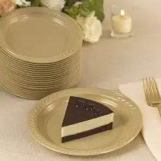 20 assiettes plastique Taupe 17cm Commander Vite