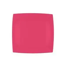 Acheter Direct Assiette plastique carrée Corail18 cm x 25 pièces